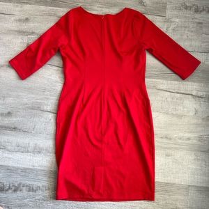 Women’s pencil 3/4 sleeve red dress
